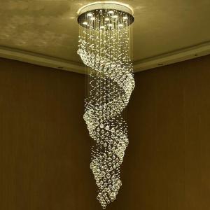 Wholesale Manggic Modern Crystal Chandelier For Spiral Interior Design kitchen hanging light(WH-NC-26) from china suppliers