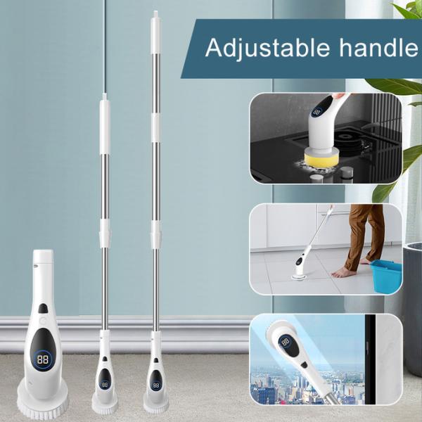 Interchangeable Electric Cleaning Brush Spinning Shower Cleaner 320RPM