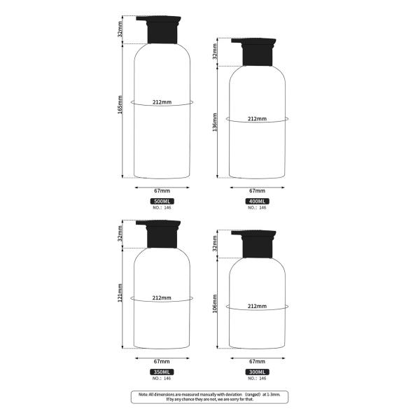 Eco Friendly Cosmetic Lotion Bottle Screen Printing Odorless 10oz