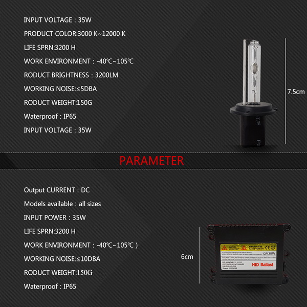 Cheap Price H13-3 Car Xenon Hid lights with ballas set headlights 55W