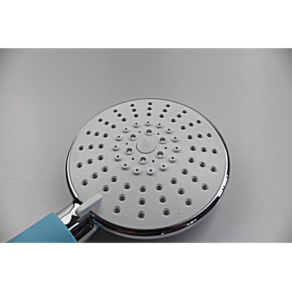 5 function colorful handheld shower with big face
