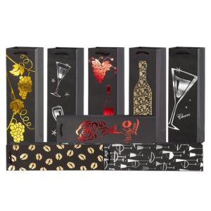 Buy cheap Bronzing Pattern Cardboard Wine Boxes Champagne Rectangular Packaging Box from wholesalers