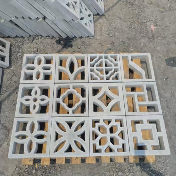 Modern Geometric Pattern Concrete Screen Block Wall Partition Concrete Block Architectural Facade Privacy Wall