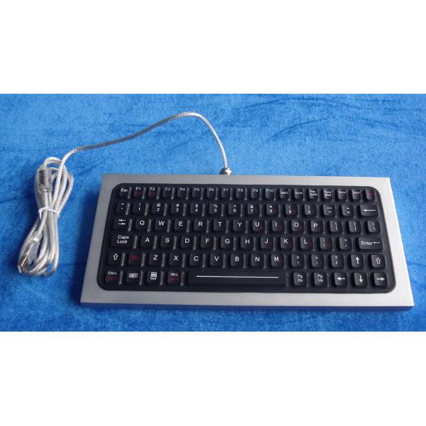 Stand Alone Desktop Industrial Keyboard Black Color With Metal Enclosure