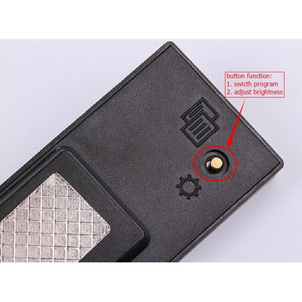 Rechargeable Programmable USB Smart Blue LED Name Badge 1.8 mm Pixels with 4 Levels Brightness Adjustment