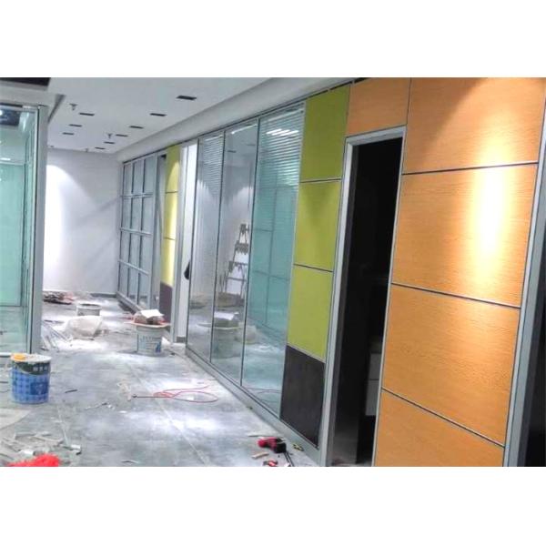 Flexible Collocation Glass Wooden Partition Wall For Office Modular Private Space