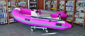 China Semi - FRP Inflatable RIB Boats Tube 3.3 Meter Length Pink Color on sale