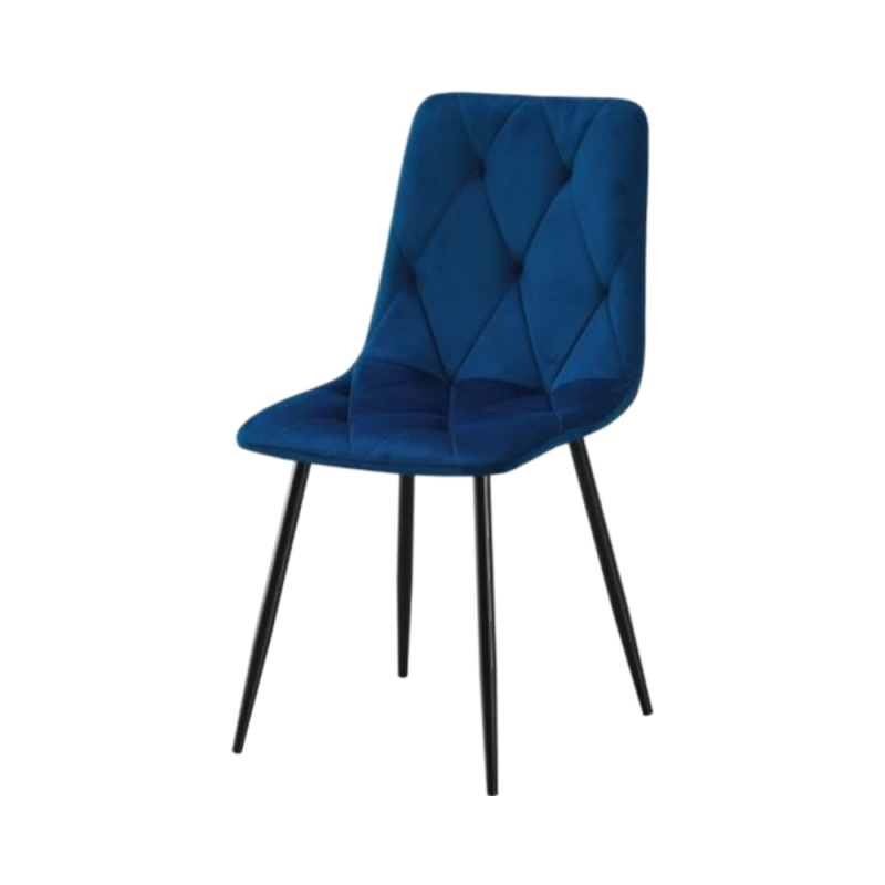 Simple Design Modern Comfortable Velvet Chairs Backrest Casual Dining Table Chair Soft Cushion Upholstered Accent Chair