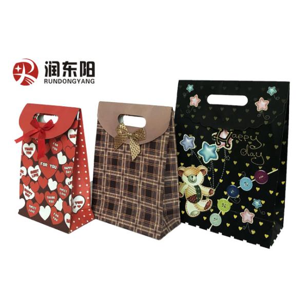 Patch Handle Wrapping Paper Bag Durable Material For Birthday Wedding Gift Items