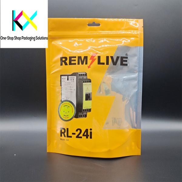 Low MOQ Custom Plastic Pouch Bags With Zipper , Commodity Packaging Pouch with Clear Window