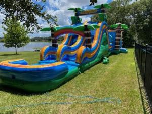 China Jungle Trek Inflatable Bounce And Climb Water Slide Combo For Kids on sale