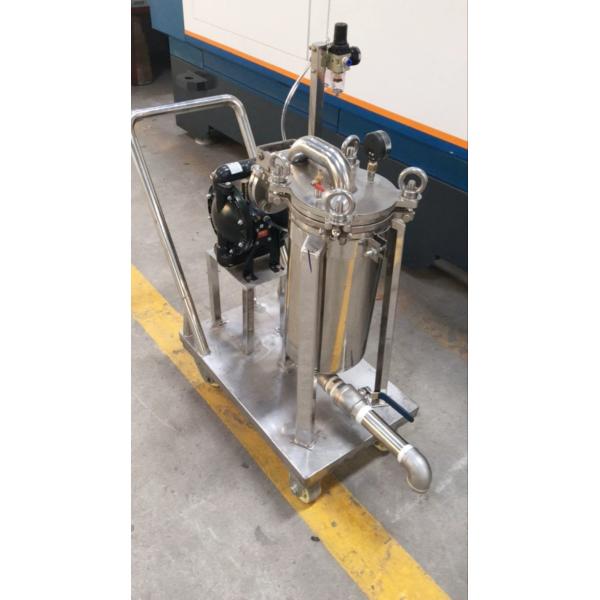 Industrial Mobile Bag Filter Machine For Coatings 0.25m2 Filtering Area