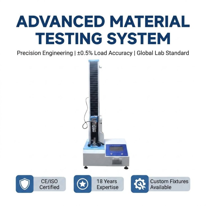 Customizable Single Column Servo Tensile Testing Machine with HK-TEST Software for Tensile Elongation and Peeling Test