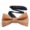 Factory Wholesale Men's Cork Bow Tie Adjustable to fit neck sizes from Length 11 inches to 20 inches for sale