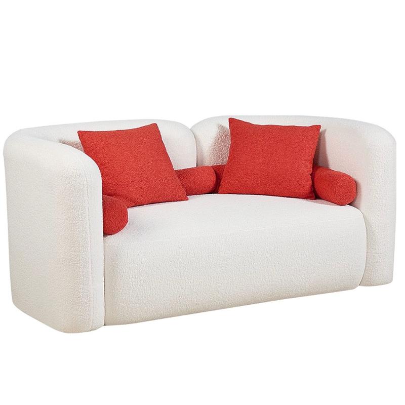 Simple Fabric Frame Extendable 2-Seater Curved Modular Sofa Comfortable Living Room Reclining Corner Sofa Modern Sponge