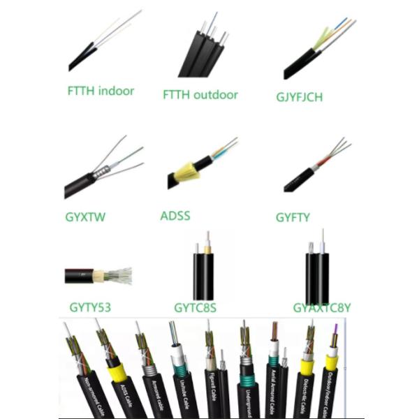 Single Mode G652D G657A Loose Tube Armored Fiber Optic Cable with LSZH Outer Jacket for Aerial Usage
