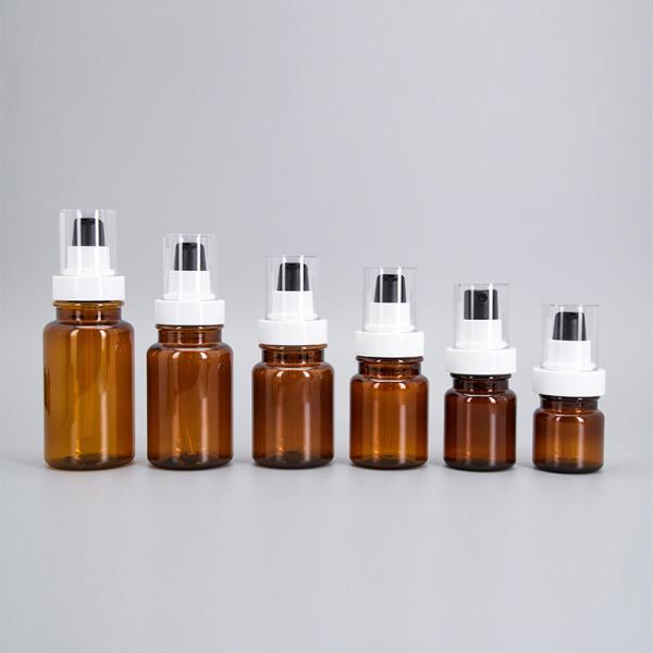 Brown Amber Glass Refillable Spray Bottle With Pump 40ml 60ml 80ml 100ml 120ml 160ml
