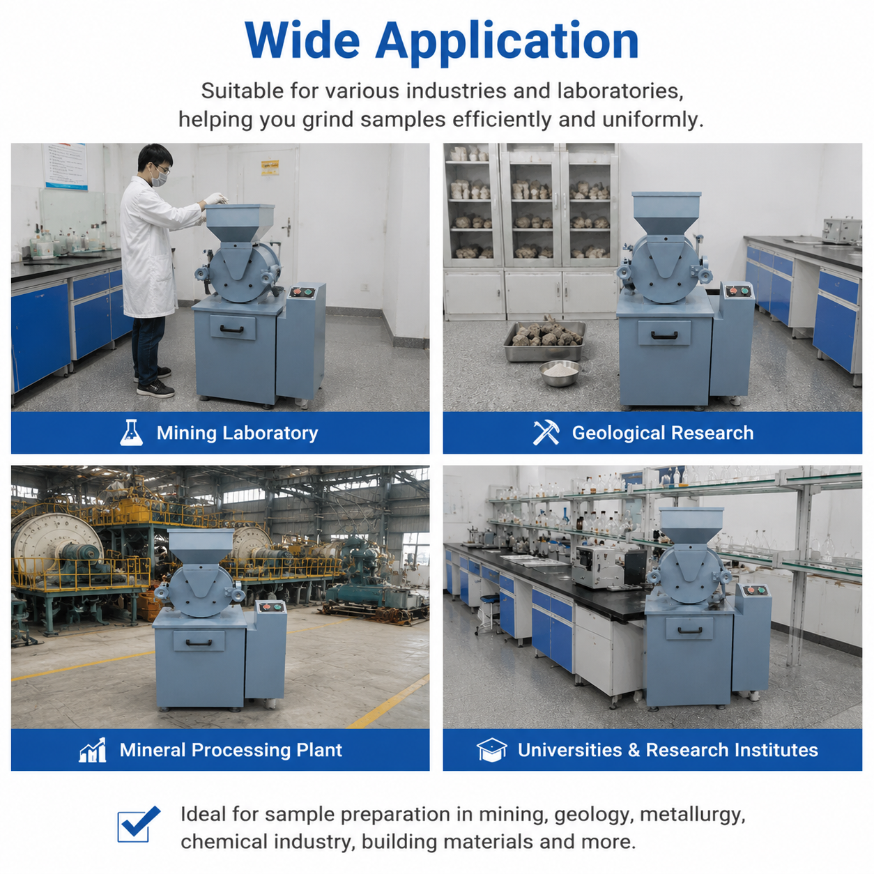 Environmental Protection Disc Pulverizer Machine for Mining Laboratory Sample Grinding