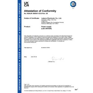 Dongguan Letaron Electronic Co. Ltd. Certifications