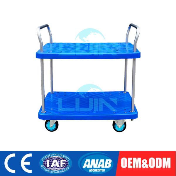High strength steel Platform Hand Trolley / Platform Hand Truck With Castor