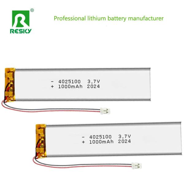 Rechargeable Lithium Ion Batteries 4025100 3.7v 1000mAh 3.7wh Li Polymer Battery Cell