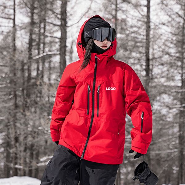 OEM Custom Couple American Style Snowboard Jacket Waterproof Windproof Thick Warm Winter Ski Outer Coat