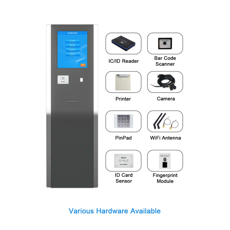 Indoor Bank/Hospital QMS Queue Management System with Ticket Dispenser Queue Kiosk Token Number Queuing Machine
