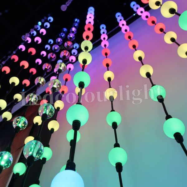 50mm Diameter DMX512 Controlled LED Pixel Ball Light with 360° Illumination