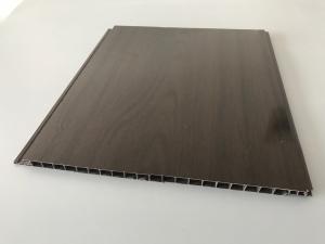 China High Glossy Printing Dark Wood Wall Paneling , Black Plastic Wall Panels For Ceiling / Wall on sale