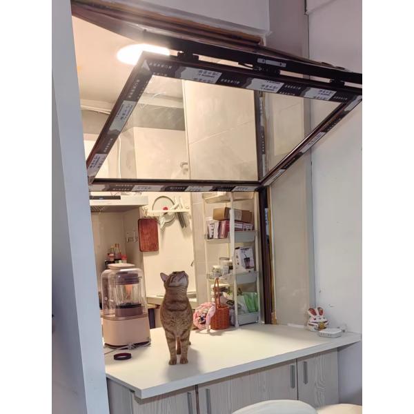 Aluminium Folding Window Organ Horizontal Folding Window Tempered Glass Sliding Folding Window