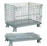Hot Dip Galvanized Steel Wire Mesh Storage Cage For Transport 1000 X 800 X 840mm