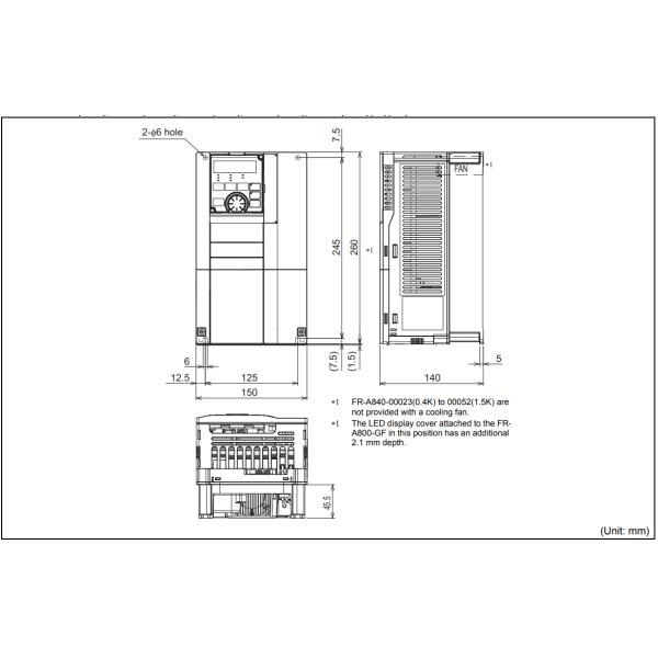 FR-A840-00023-2-60 Mitsubishi FR-F840 Series Inverter