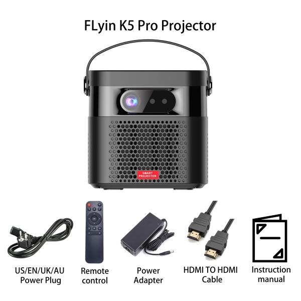 Android Portable 4K LED DLP Smart Projector Large Capacity Battery