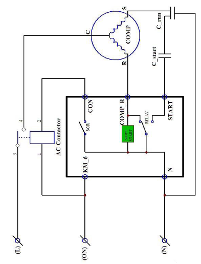 High Integration Single Phase Motor Starter , Air Conditioning Compressor Soft Starter