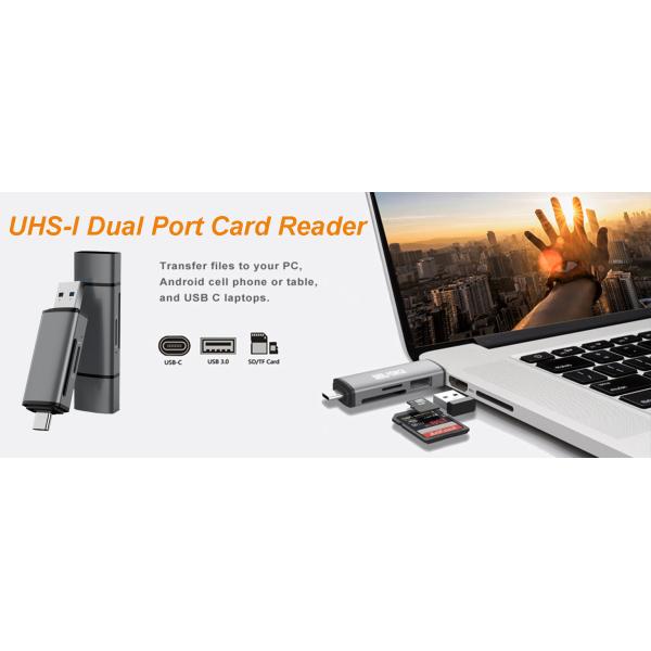 Portable USB 3.2 Gen 1 Multi Card Reader With USB C And USB A Connectors Wholesale