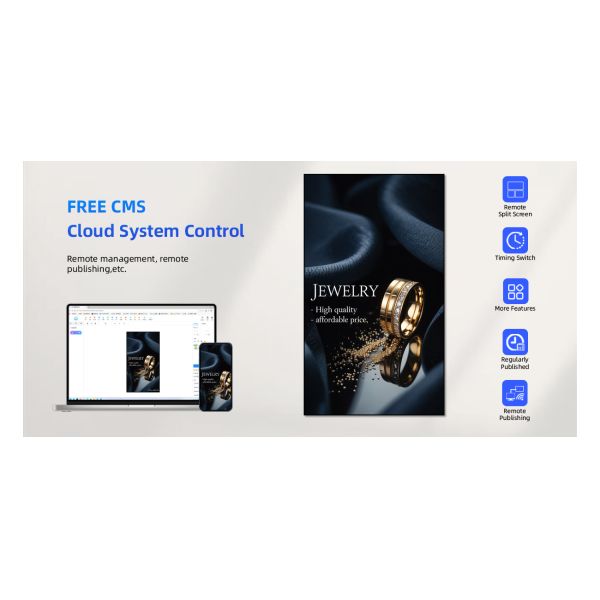 Indoor 4K Lcd Digital Window Displays Android Shop Advertising Screen