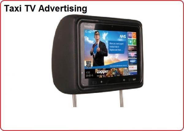 Quality Taxi TV Advertising 10.1 inch Head Rest Taxi LED Display 1280x800 Resolution for sale