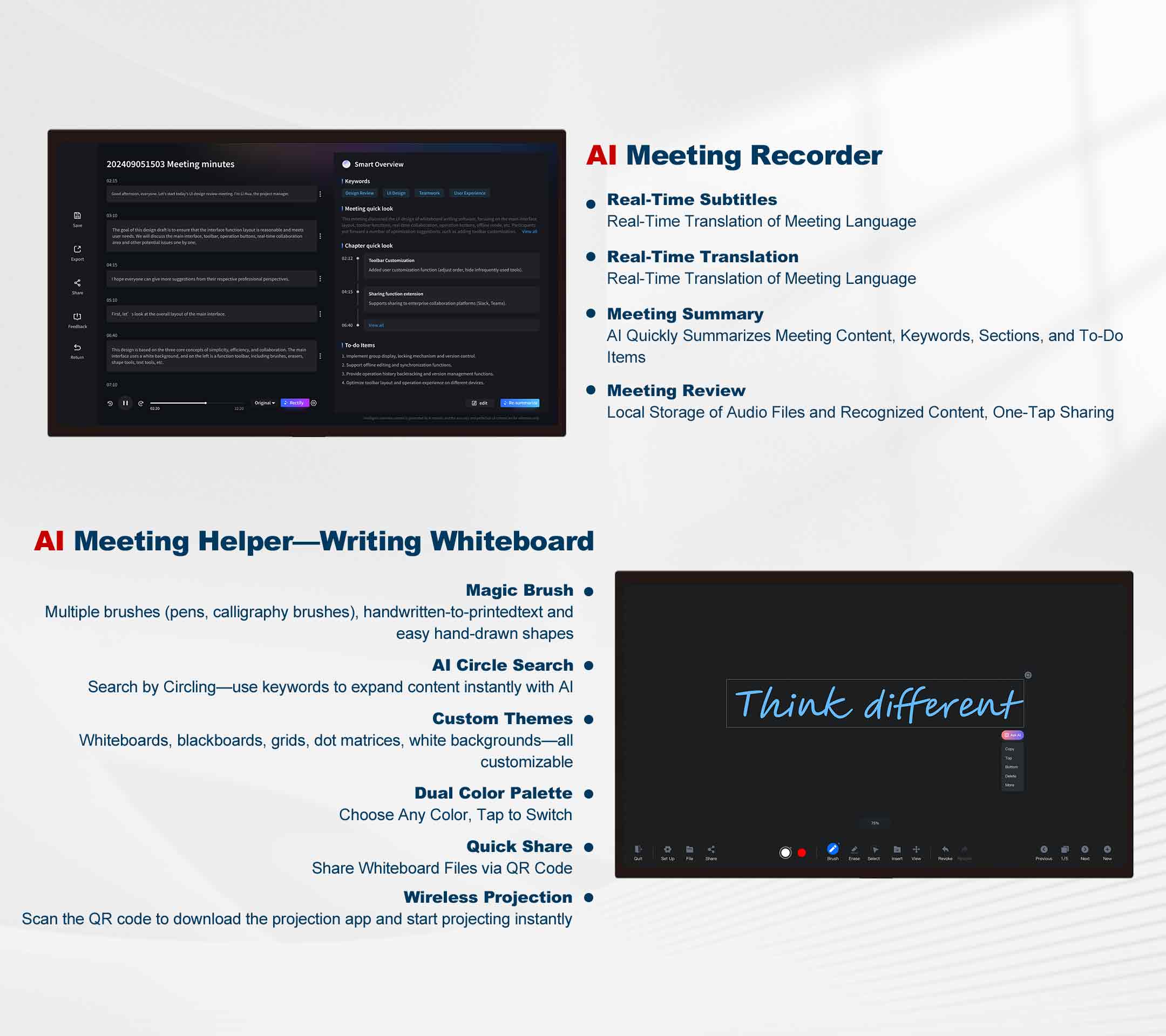 98 Inch Standard Interactive Board Infrared Touch Screen Interactive Whiteboard 4K Zero Bonding Smart