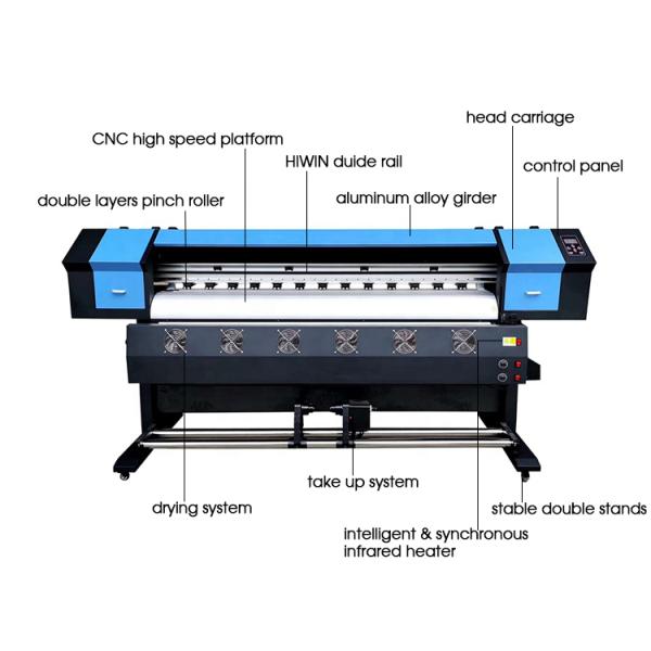 Advertising Printer Inkjet Type Printer with Xp600 Printhead for CMYK Flex Banner Indoor Outdoor Advertising Printing Machine