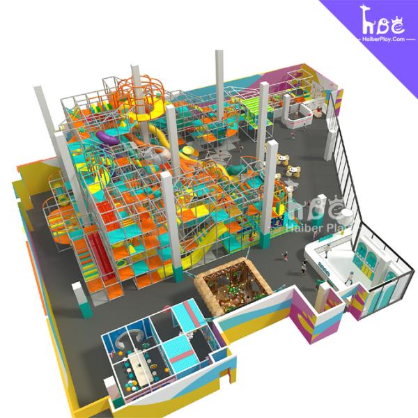 Custom Jungle Indoor Trampoline Park for Kids Ages 3-12