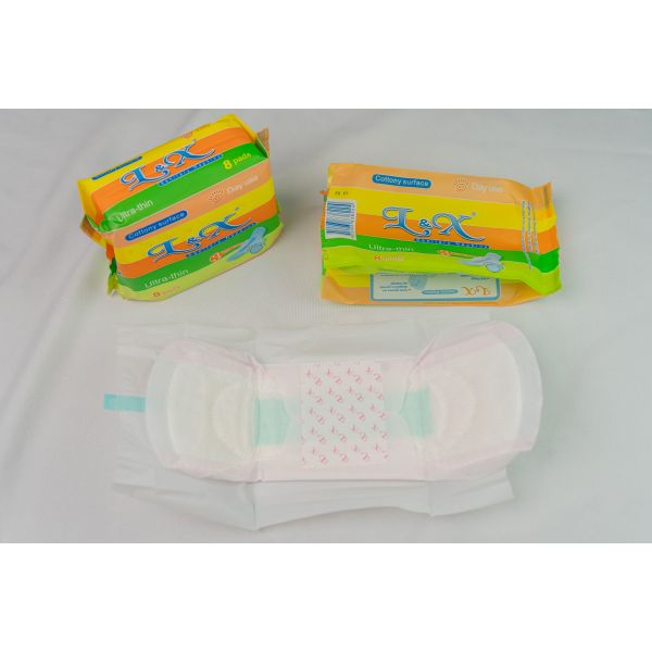 Leak Proof Plush Sanitary Pads Cotton Top Breathable Pads For Heavy Menstrual Bleeding