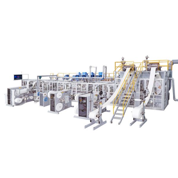 Full Servo Adult Diaper Production Line High Efficiency Eqiupment