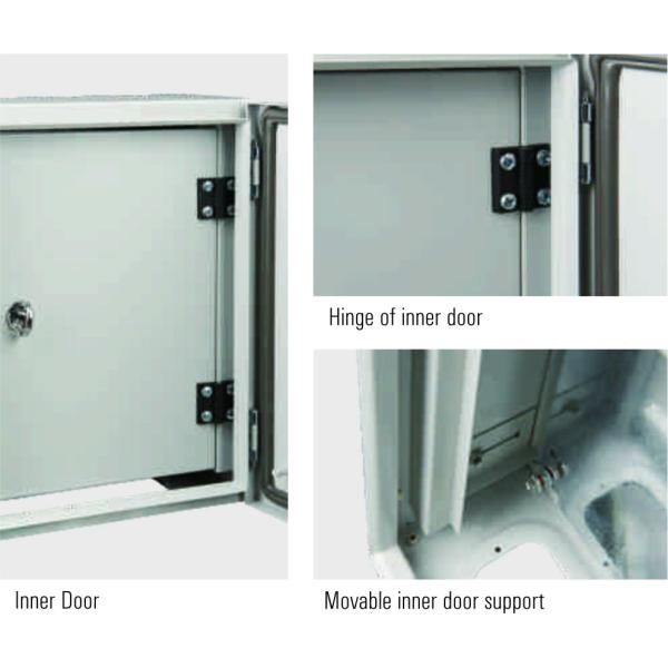 Easy Installation Wall Mount Metal Enclosure With Adjustable Depth Inner Door