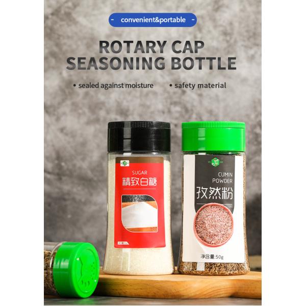 Wholesale kitchen plastic spice jars and salt bottle pepper chili shaker garlic spice bottle
