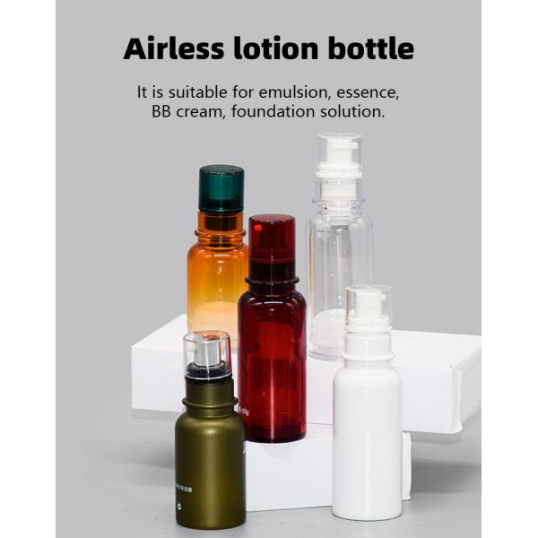 Cosmeceutical 30ml 50ml Empty AS Plastic Airless Pump Bottle For Skin Care Packaging