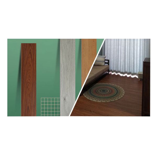 Modern Design Wood and Marble Pattern SPC Flooring Tiles Easy-to-Clean Click System
