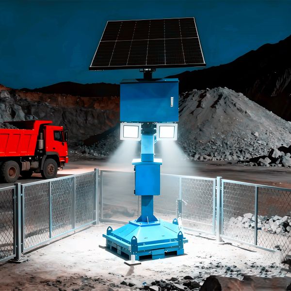 Emergency Mobile Light Tower Simple Intuitive Operation Solar Light Tower Disaster Relief Illumination LED Light Tower