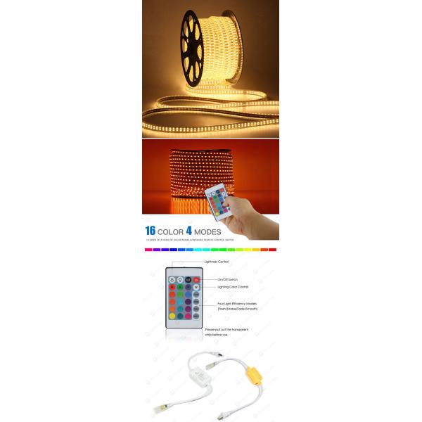 IP65 Smart LED Strip Light AC 220V Ip65 Led Strip Lighting High Pressure