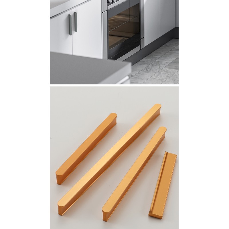 Modern T-shaped Handle White Black 17mm Aluminum Pull Knobs Adjustable Living Room Cabinet Wardrobe Drawer Dresser Pulls