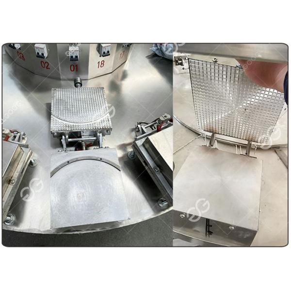 Ice Cream Cone Making Machine Stainless Steel 12 Moulds Sugar Cone Machine / Ice Cream Cup Baking Machine